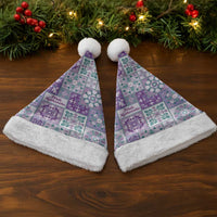 Mele Kalikimaka Hawaii Christmas Santa Hat Poni Seamless Floral Motif - Polynesian Pride