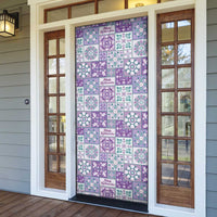 Mele Kalikimaka Hawaii Christmas Door Cover Poni Seamless Floral Motif LT9 - Polynesian Pride