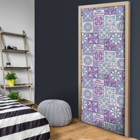 Mele Kalikimaka Hawaii Christmas Door Cover Poni Seamless Floral Motif LT9 - Polynesian Pride