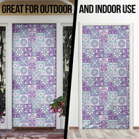 Mele Kalikimaka Hawaii Christmas Door Cover Poni Seamless Floral Motif LT9 - Polynesian Pride