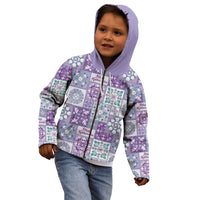 Mele Kalikimaka Hawaii Christmas Kid Hoodie Poni Seamless Floral Motif - Polynesian Pride