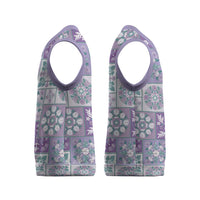 Mele Kalikimaka Hawaii Christmas Knitted V-Neck Vest Poni Seamless Floral Motif - Polynesian Pride