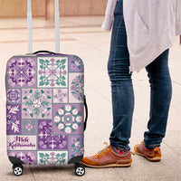 Mele Kalikimaka Hawaii Christmas Luggage Cover Poni Seamless Floral Motif - Polynesian Pride