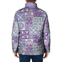 Mele Kalikimaka Hawaii Christmas Padded Jacket Poni Seamless Floral Motif - Polynesian Pride