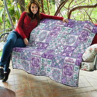 Mele Kalikimaka Hawaii Christmas Quilt Poni Seamless Floral Motif - Polynesian Pride