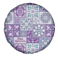 Mele Kalikimaka Hawaii Christmas Spare Tire Cover Poni Seamless Floral Motif - Polynesian Pride