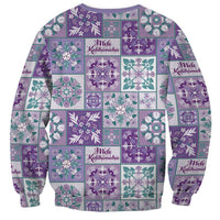 Mele Kalikimaka Hawaii Christmas Sweatshirt Poni Seamless Floral Motif - Polynesian Pride