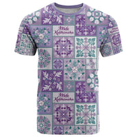 Mele Kalikimaka Hawaii Christmas T Shirt Poni Seamless Floral Motif - Polynesian Pride