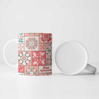 Mele Kalikimaka Hawaii Christmas Ceramic Mug Ulaula Seamless Floral Motif LT9 - Polynesian Pride