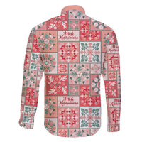 Mele Kalikimaka Hawaii Christmas Family Matching Puletasi and Hawaiian Shirt Ulaula Seamless Floral Motif - Polynesian Pride