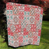 Mele Kalikimaka Hawaii Christmas Quilt Ulaula Seamless Floral Motif - Polynesian Pride