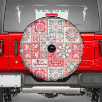 Mele Kalikimaka Hawaii Christmas Spare Tire Cover Ulaula Seamless Floral Motif - Polynesian Pride