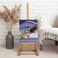 American Samoa Bald Eagle Canvas Wall Art Polynesian Tropical Flowers LT9 - Polynesian Pride