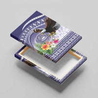 American Samoa Bald Eagle Canvas Wall Art Polynesian Tropical Flowers LT9 - Polynesian Pride