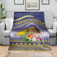 Tokelau Tuluma Blanket Polynesian Tropical Flowers