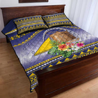 Tokelau Tuluma Quilt Bed Set Polynesian Tropical Flowers