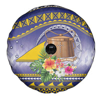 Tokelau Tuluma Spare Tire Cover Polynesian Tropical Flowers