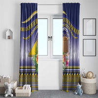 Tokelau Tuluma Window Curtain Polynesian Tropical Flowers