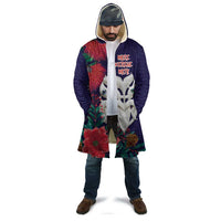 Maori Wheku Meri Kirihimete Personalised Cloak All Blue Indigenous Maori Motif - Polynesian Pride