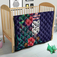 Maori Wheku Meri Kirihimete Personalised Quilt All Blue Indigenous Maori Motif - Polynesian Pride