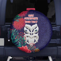 Maori Wheku Meri Kirihimete Personalised Spare Tire Cover All Blue Indigenous Maori Motif - Polynesian Pride