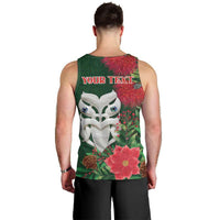 Maori Wheku Meri Kirihimete Personalised Men Tank Top All Green Indigenous Maori Motif - Polynesian Pride