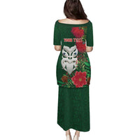 Maori Wheku Meri Kirihimete Personalised Puletasi All Green Indigenous Maori Motif - Polynesian Pride