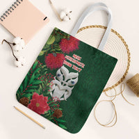 Maori Wheku Meri Kirihimete Personalised Tote Bag All Green Indigenous Maori Motif - Polynesian Pride