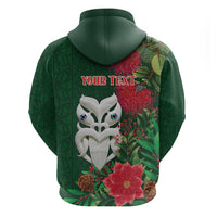 Maori Wheku Meri Kirihimete Personalised Zip Hoodie All Green Indigenous Maori Motif - Polynesian Pride