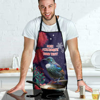 Tui Meri Kirihimete Personalised Apron Pohutukawa Flowers Blue Motif - Polynesian Pride