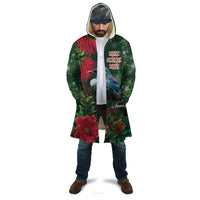 Tui Meri Kirihimete Personalised Cloak Pohutukawa Flowers Green Motif - Polynesian Pride
