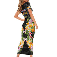 Pasifika Vibes Festival 2024 Auckland Short Sleeve Bodycon Dress LT9 - Polynesian Pride