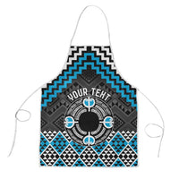 Personalised Aotearoa Niho Taniwha Motif Apron Blue Style LT9 Blue - Polynesian Pride