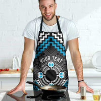 Personalised Aotearoa Niho Taniwha Motif Apron Blue Style LT9 - Polynesian Pride