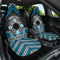 Personalised Aotearoa Niho Taniwha Motif Car Seat Cover Blue Style