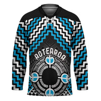 Personalised Aotearoa Niho Taniwha Motif Hockey Jersey Blue Style LT9 Unisex Blue - Polynesian Pride