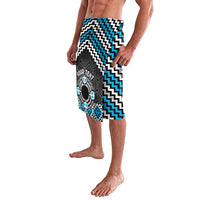 Personalised Aotearoa Niho Taniwha Motif Lavalava Blue Style