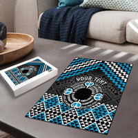 Personalised Aotearoa Niho Taniwha Motif Puzzle Blue Style - Polynesian Pride