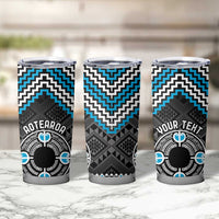 Personalised Aotearoa Niho Taniwha Motif Tumbler Cup Blue Style