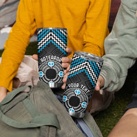 Personalised Aotearoa Niho Taniwha Motif Tumbler Cup Blue Style