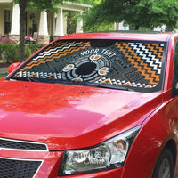 Personalised Aotearoa Niho Taniwha Motif Auto Sun Shade Gold Style - Polynesian Pride