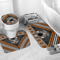 Personalised Aotearoa Niho Taniwha Motif Bathroom Set Gold Style LT9 Mat Set Only (3 pcs) One Size Gold - Polynesian Pride