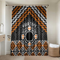 Personalised Aotearoa Niho Taniwha Motif Bathroom Set Gold Style LT9 Shower Curtain Only Gold - Polynesian Pride
