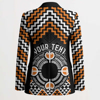 Personalised Aotearoa Niho Taniwha Motif Blazer Gold Style - Polynesian Pride