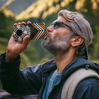 Personalised Aotearoa Niho Taniwha Motif 4 in 1 Can Cooler Tumbler Gold Style