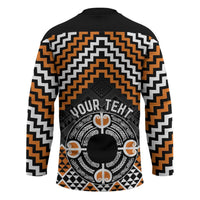 Personalised Aotearoa Niho Taniwha Motif Hockey Jersey Gold Style - Polynesian Pride