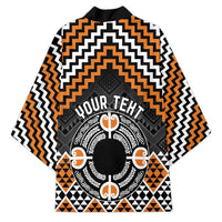 Personalised Aotearoa Niho Taniwha Motif Kimono Gold Style - Polynesian Pride