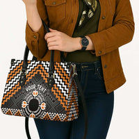 Personalised Aotearoa Niho Taniwha Motif Leather Bag Gold Style LT9 - Polynesian Pride