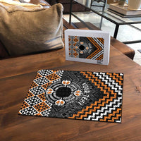 Personalised Aotearoa Niho Taniwha Motif Puzzle Gold Style - Polynesian Pride