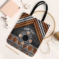 Personalised Aotearoa Niho Taniwha Motif Tote Bag Gold Style - Polynesian Pride